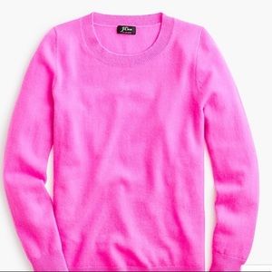 J. Crew 100% Cashmere Crewneck Sweater Pink Small